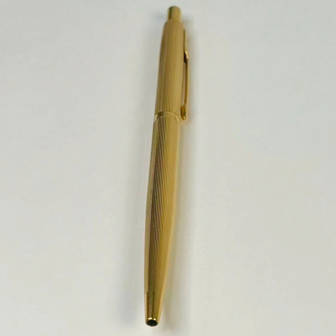 Vintage Rolex Gold-Tone Ballpoint Pen – Engraved Logo & Green